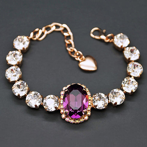 Браслет "Sofija II (Amethyst)" с кристаллами Swarovski™